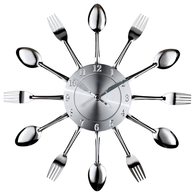 Fork and Spoon Wall Clock Wall Clocks by Wholesale Living