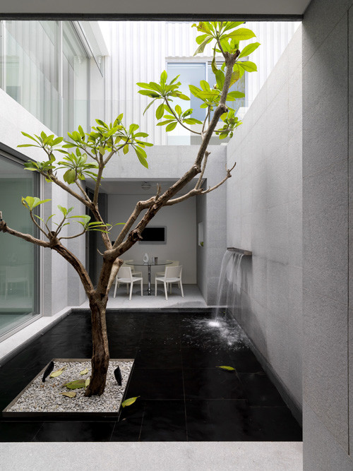 Design ideas for a modern patio in Singapore.