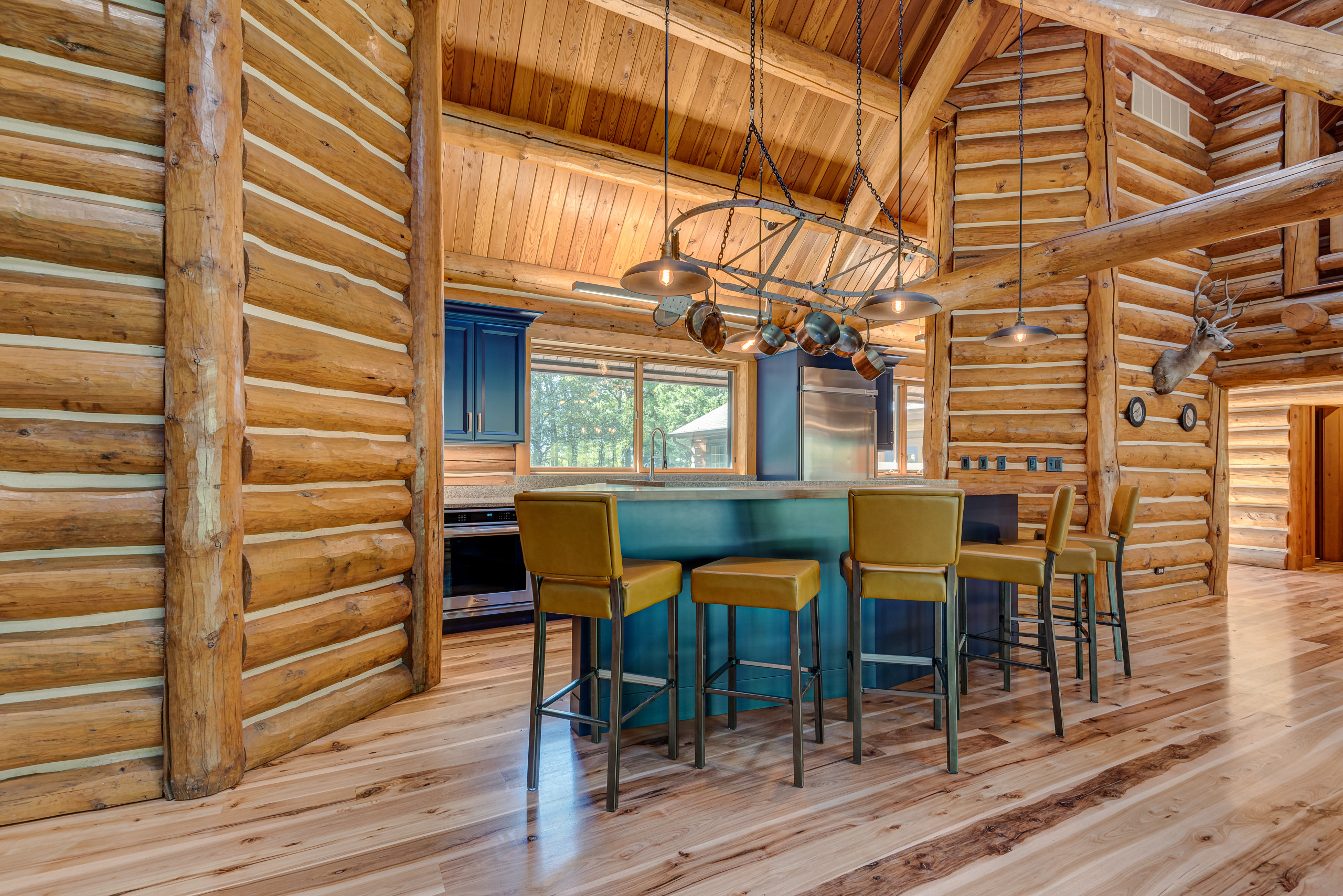 Modern Log Cabin Kitchen