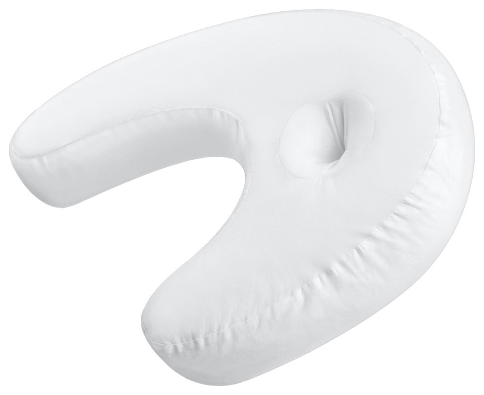 Jersey White Cover For Side Sleeper Ear Hole Pillow, Jersey Replacement Cover