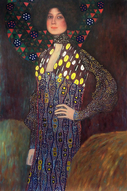 Klimt "Portrait of Emilie Floge (Luxury Line)" Oil 