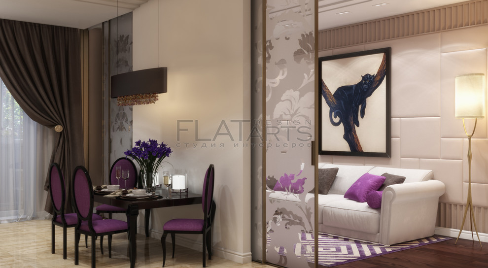 Проект 2х комнатной квартиры в  стиле арт-нуво