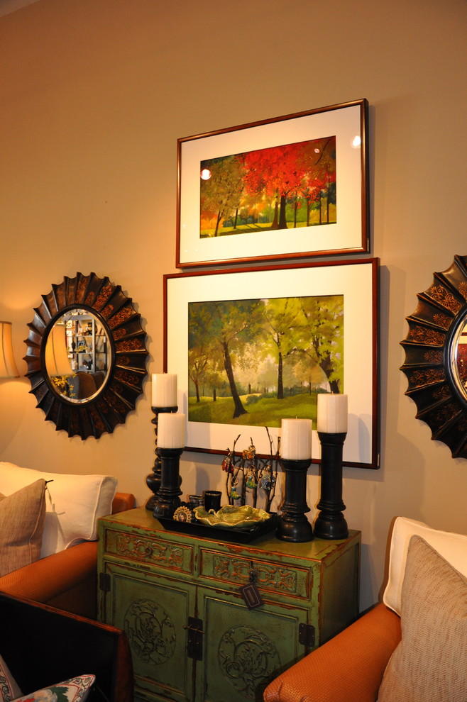 Inspiration for an eclectic family room in Chicago.