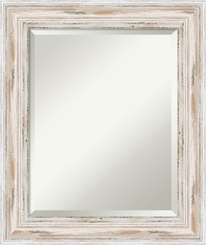 Bathroom Mirror, Medium, Alexandria Whitewash, 21"x25"