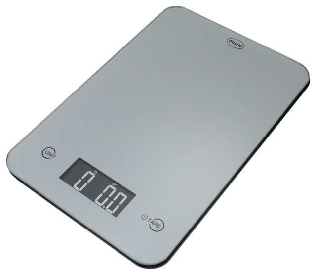 Thin Digital Kitchen Scale Silver