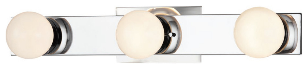 Luna 3-Light LED Bath Bar FSN-4043-CLOP-CROM, Polished Chrome