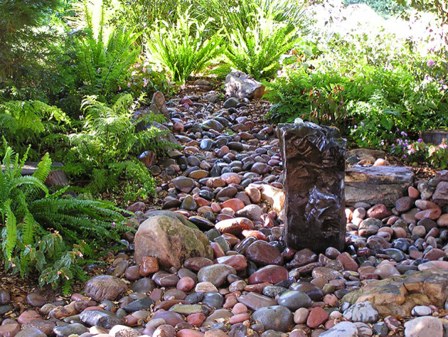 This is an example of an arts and crafts garden in San Diego.