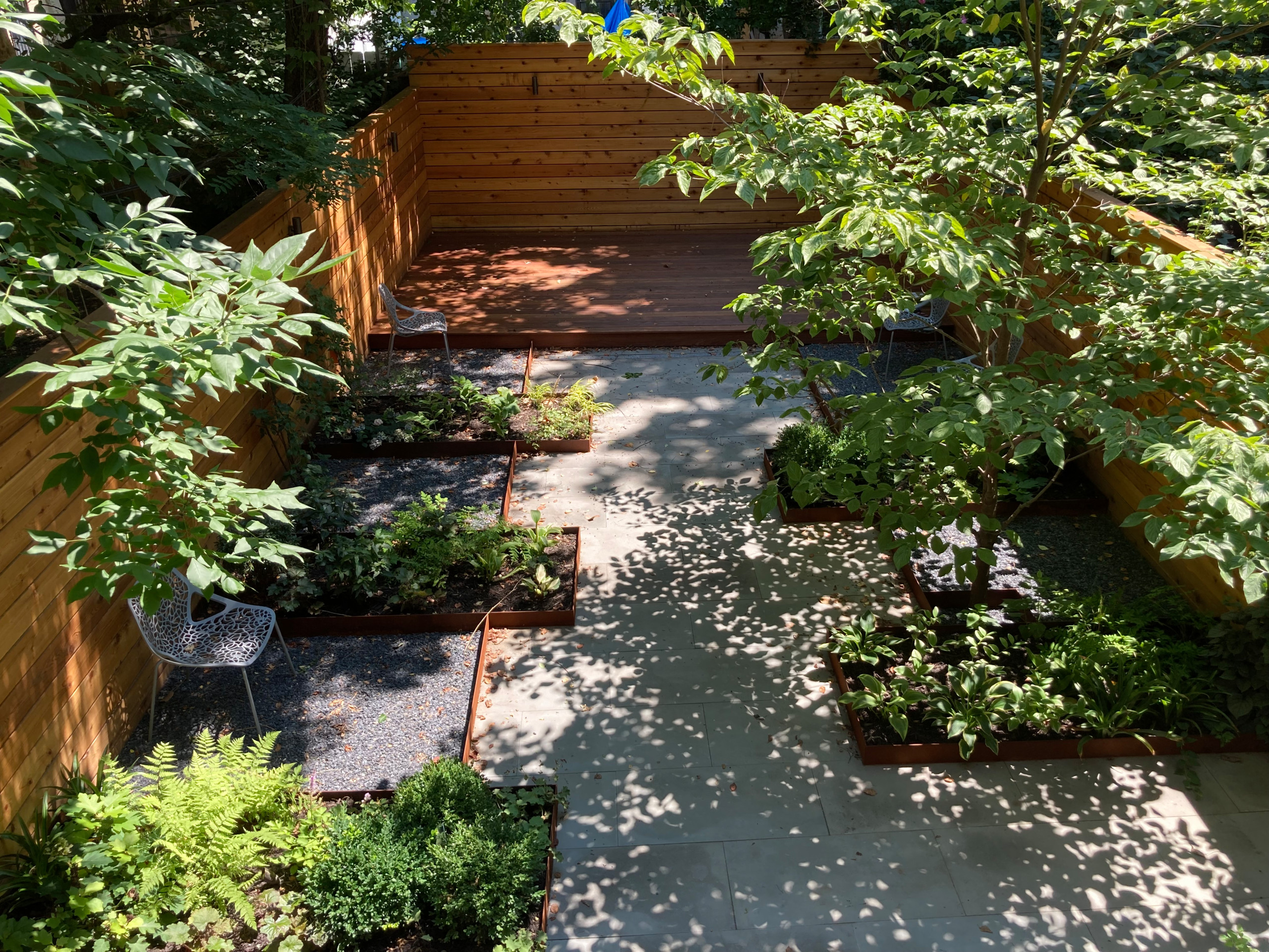 Angular Corten Steel Garden