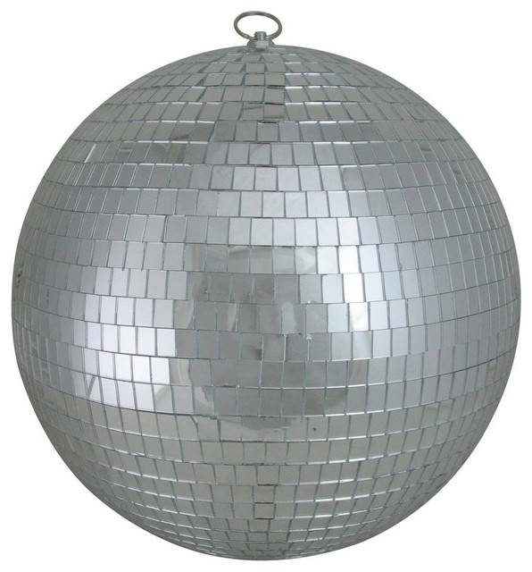 Mirrored Glass Disco Ball Christmas Ornament, 12" Contemporary