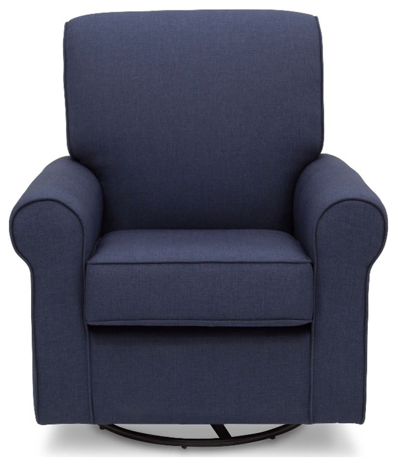 Delta Children Avery Fabric Upholstered Swivel Glider Rocker Chair in
