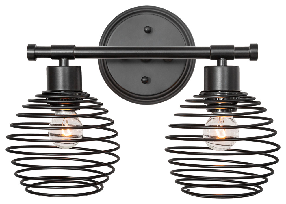 2 Light Dimmable Vanity Light Industrial Bathroom Vanity Lighting