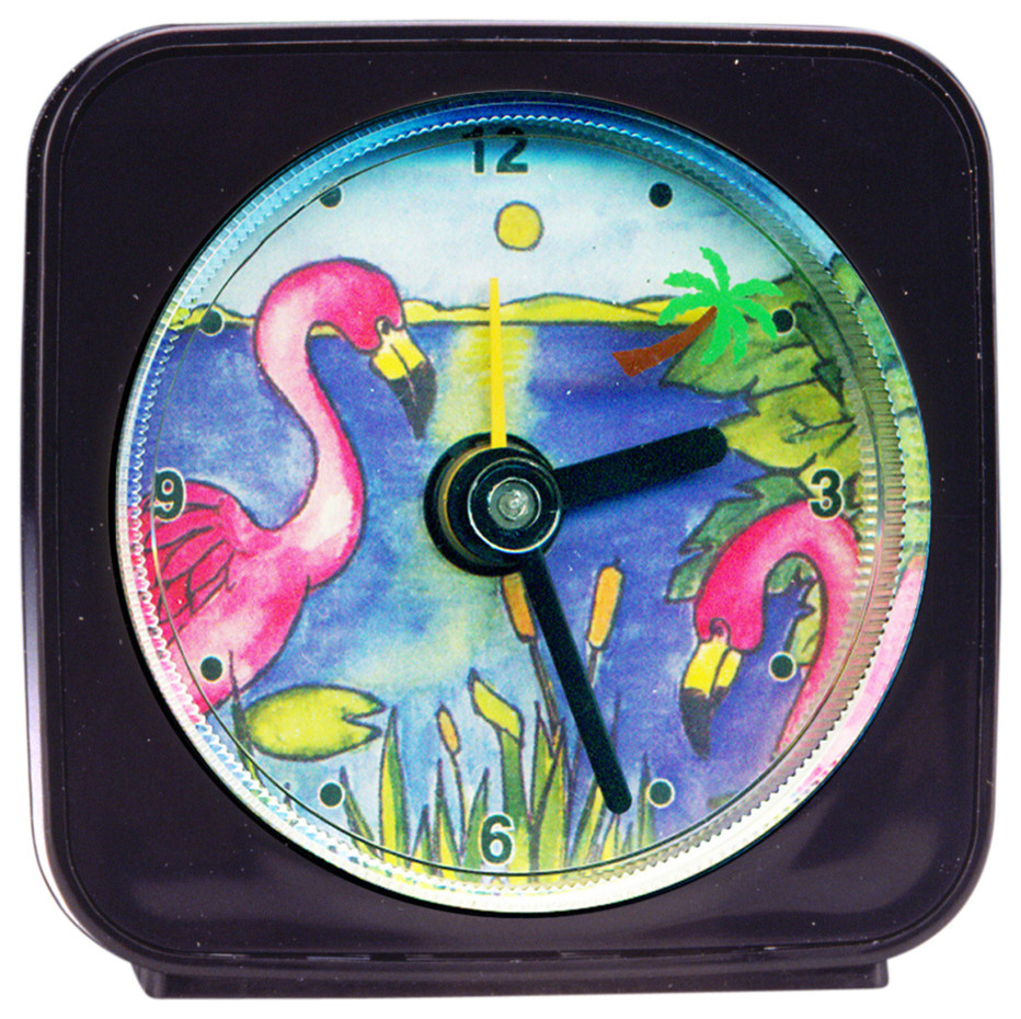 Flamingo/Palm Tree Alarm Clock