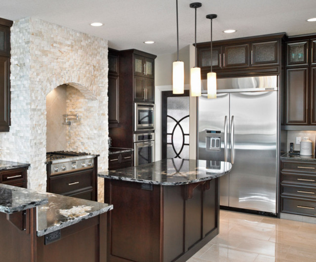 Ledge stone contemporary-kitchen