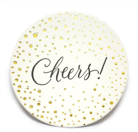 Sugar Paper Bubbly Cheers Coasters