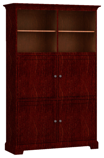 Howard Miller Custom Storage Cabinet 4 Wood Doors 2 Shelves