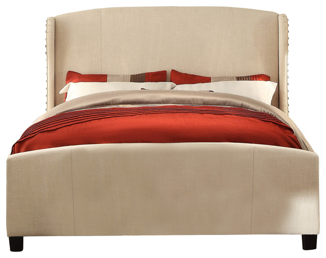 Chavelle Upholstered Wingback Panel Bed With High Profile Footboard Chavelle Upholstered Wingback Panel Bed With High Profile Footboard Transitional Beds By Alton Furniture