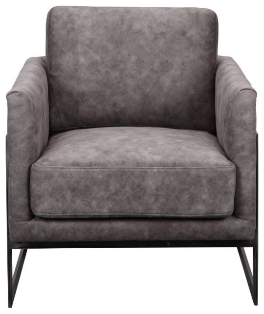 Jewell Club Chair Grey Velvet Industrial Armchairs And Accent