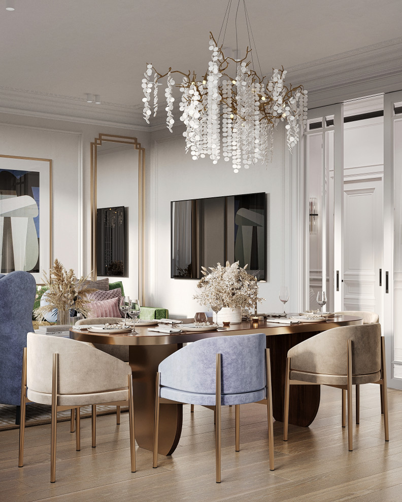 Стильный интерьер с элементами ар-деко в ЖК Петровский квартал на воде - 99 м2