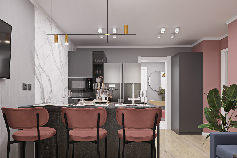 Дизайн проект однокомнатной в Мурино