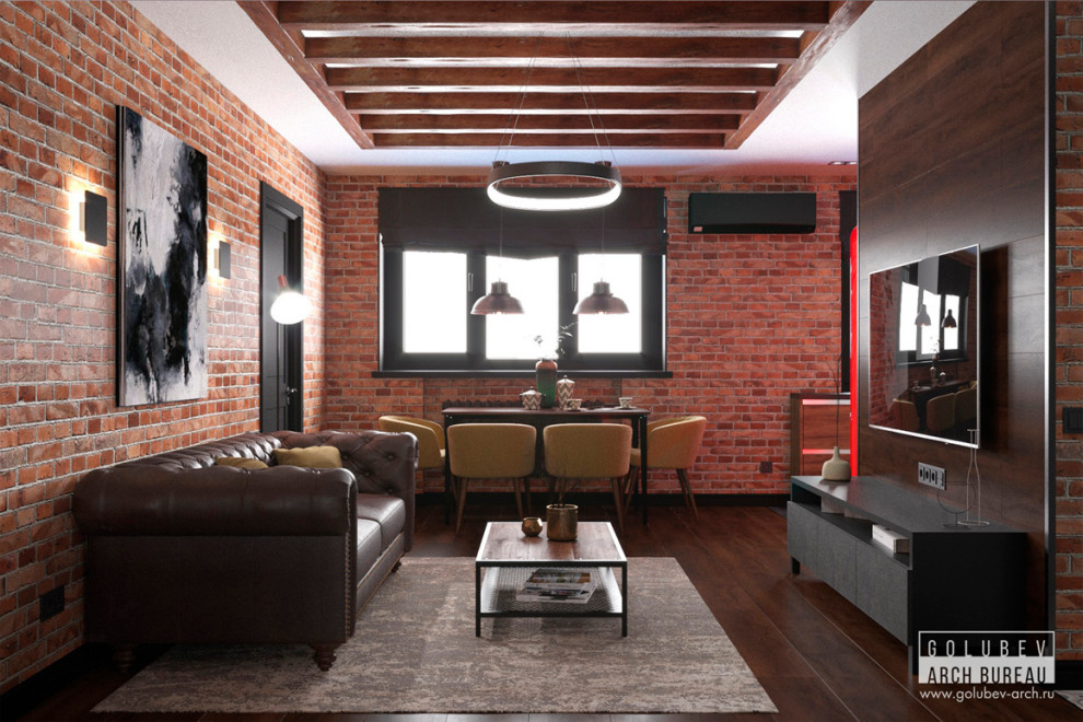 Дизайн апартаментов в стиле лофт, г. Красноярск ,45 м2