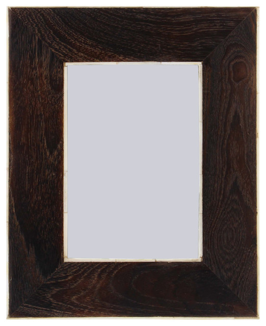 Modern Rectangular Wooden Picture Frame With Bone Lining, 10"