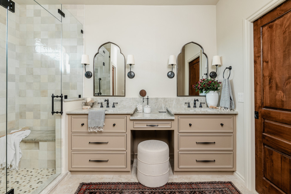 Inspiration for a transitional bathroom remodel in Oklahoma City