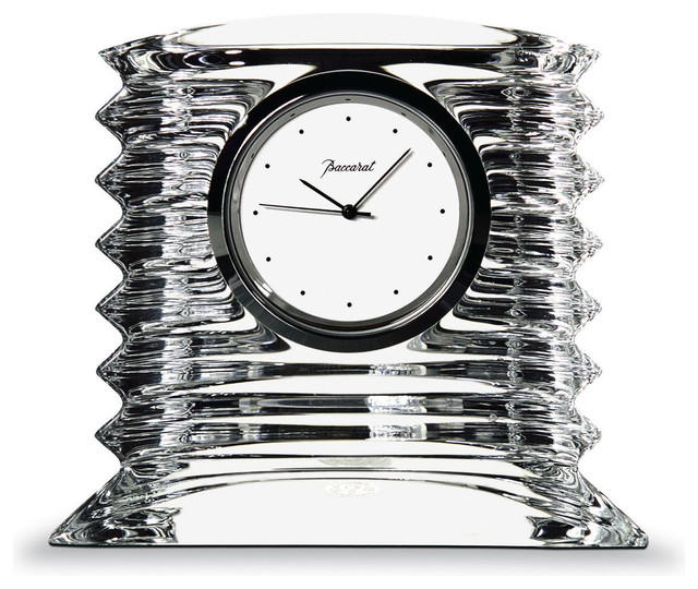 Baccarat Crystal Lalande Small Clock - Contemporary - Desk And Mantel