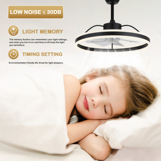 LED Reversible Ceiling Fans With Lamps With Remote 6 Speeds Dimmable Timer Silent Modern Ceiling Lights Fans For Living Room Bedroom Children's Room (Color : White