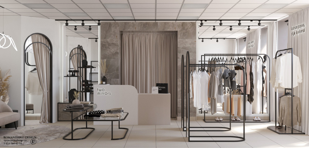 Дизайн выставочного зала шоурума женской одежды