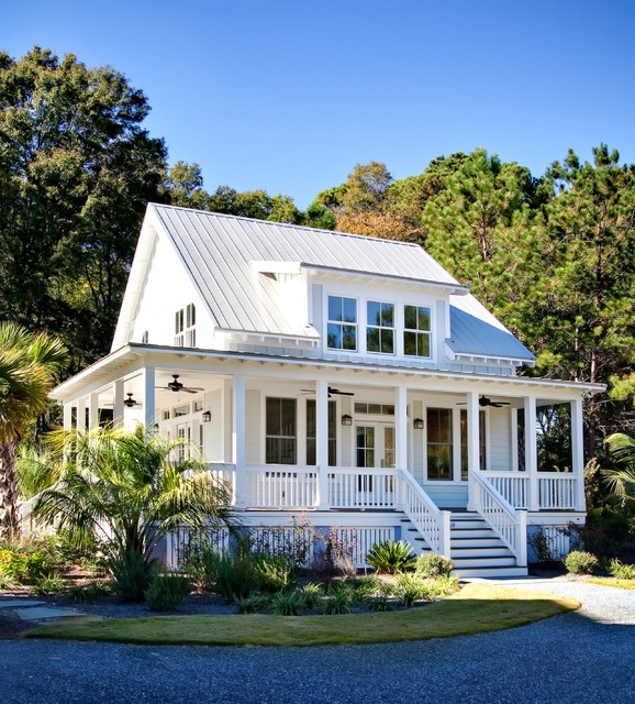 Little White Cottage Farmhouse Charleston by Artistic Design and