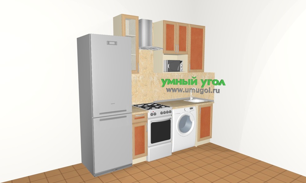 Маленькая кухня со стиральной машиной (№2)