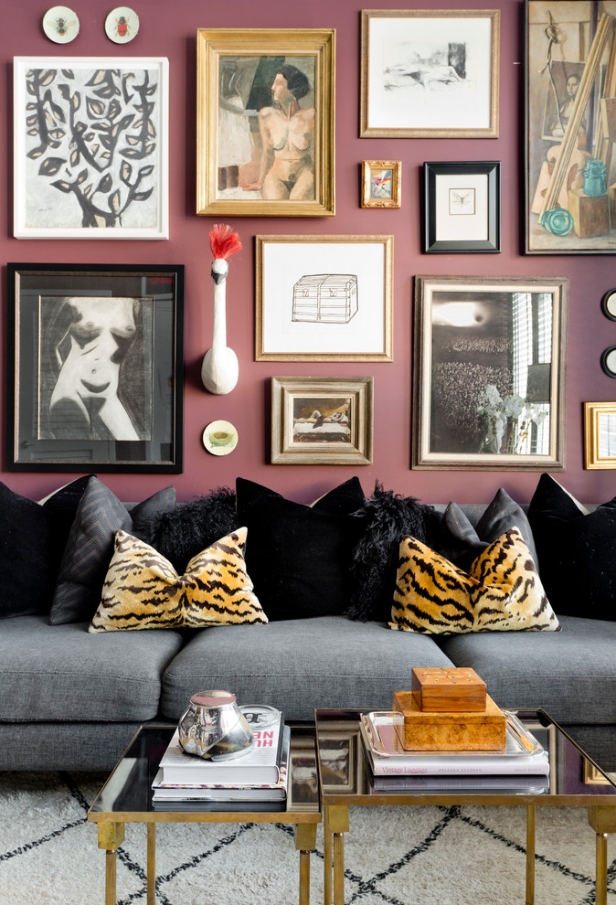 This is an example of an eclectic living room in New York.