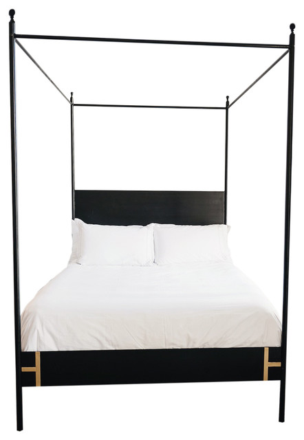 The Josephine Bed Four Poster Black Iron Canopy Contemporary The Josephine Four Poster Black Iron Canopy Bed King