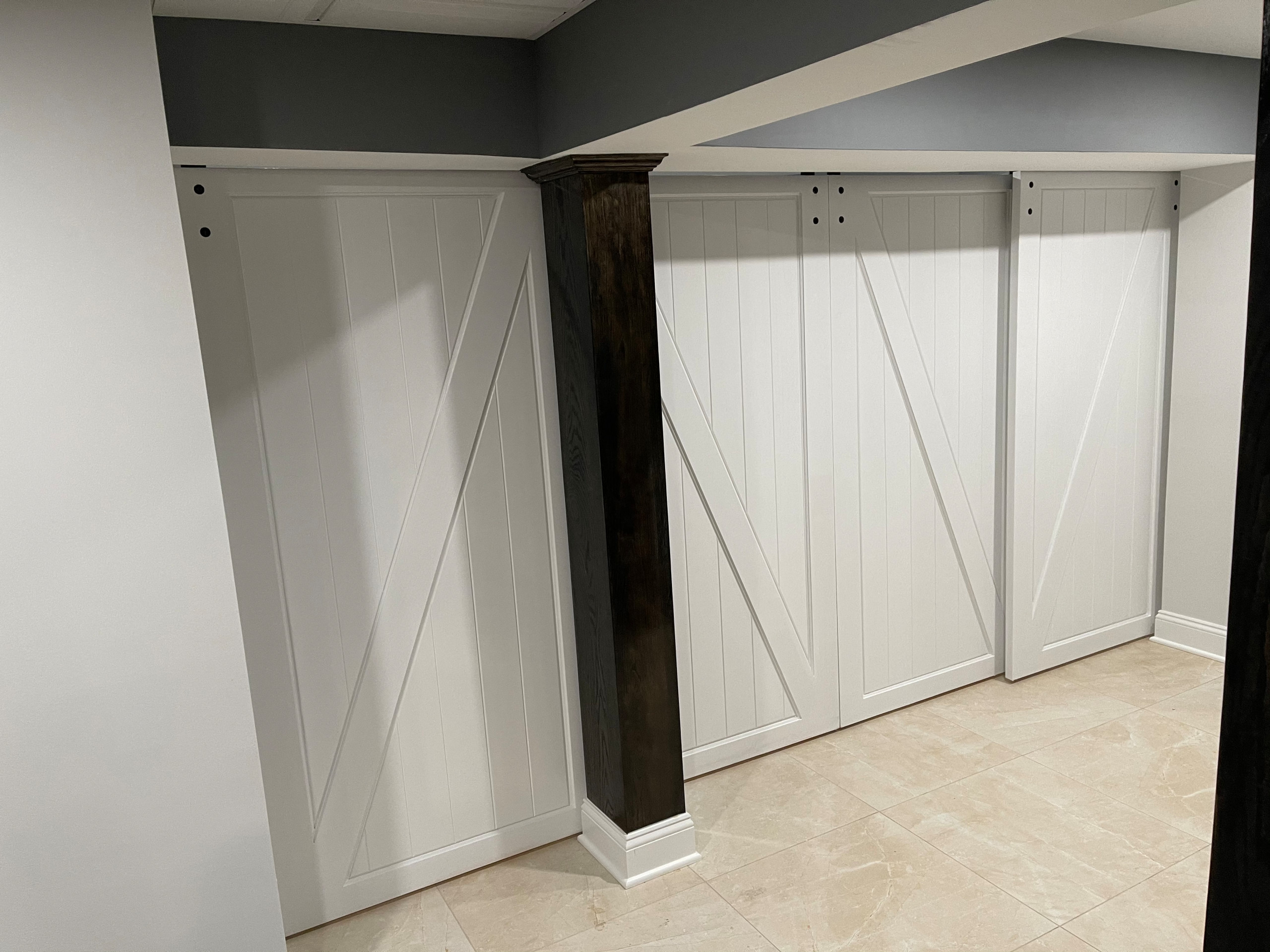Barn doors add character to any space in the home