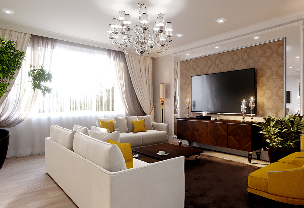 Квартира в классическом стиле. Сравнение 3д и фото