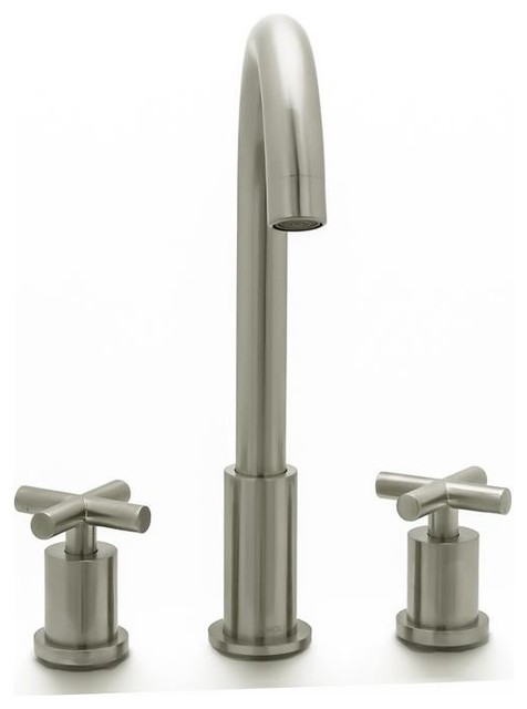 2-Handle High-Arc Bathroom Faucet, Brushed Nickel, 8"