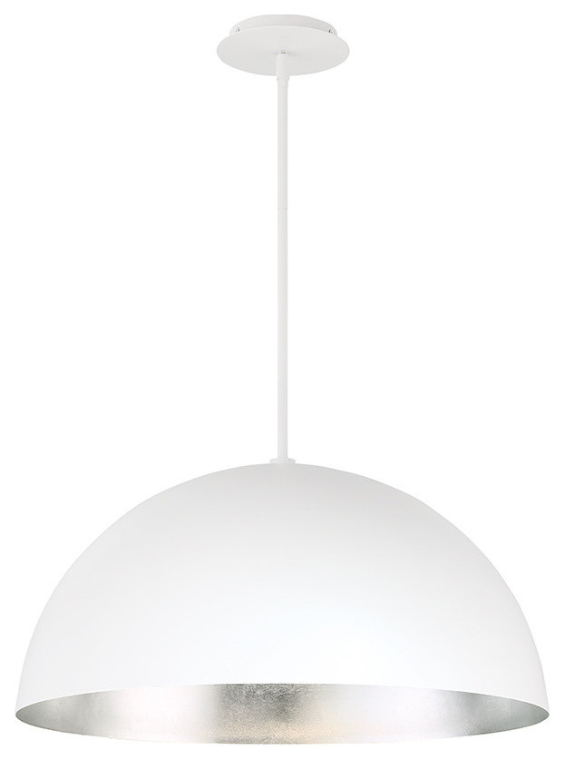 Modern Forms Yolo 26" LED Pendant in Silver Leaf