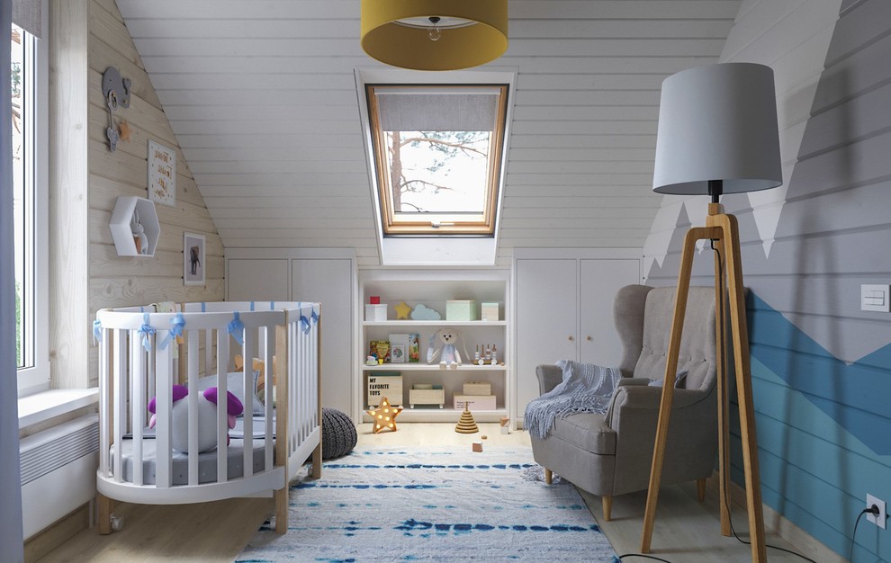 Мансардный этаж в сканди стиле