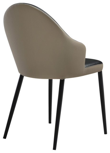 Milena Rocco 5 Pc Extendable Dining Set Taupe Gray and Black Faux ...