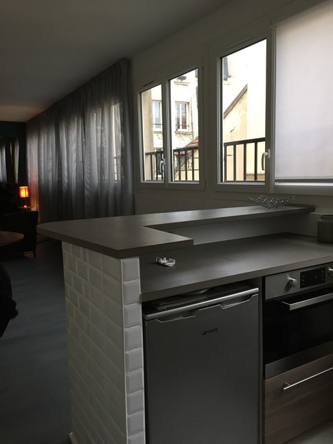 Am&eacute;nager un espace atypique tout en longueur eclectic-kitchen