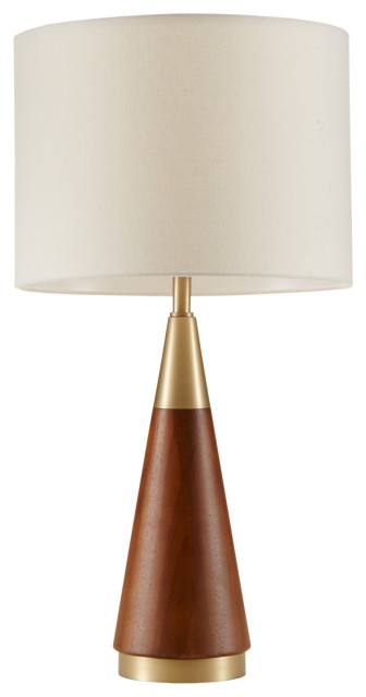 INK+IVY Chrislie Triangular Table Lamp Gold/Brown
