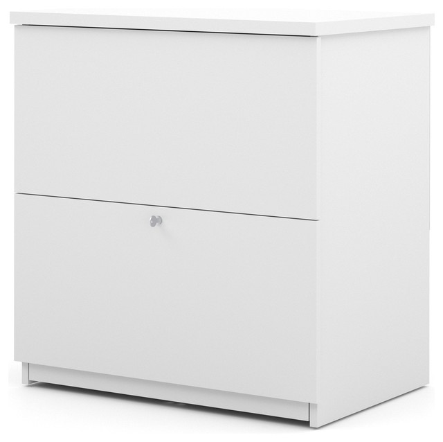 Modern White Locking Lateral File, Modern Filing Cabinets