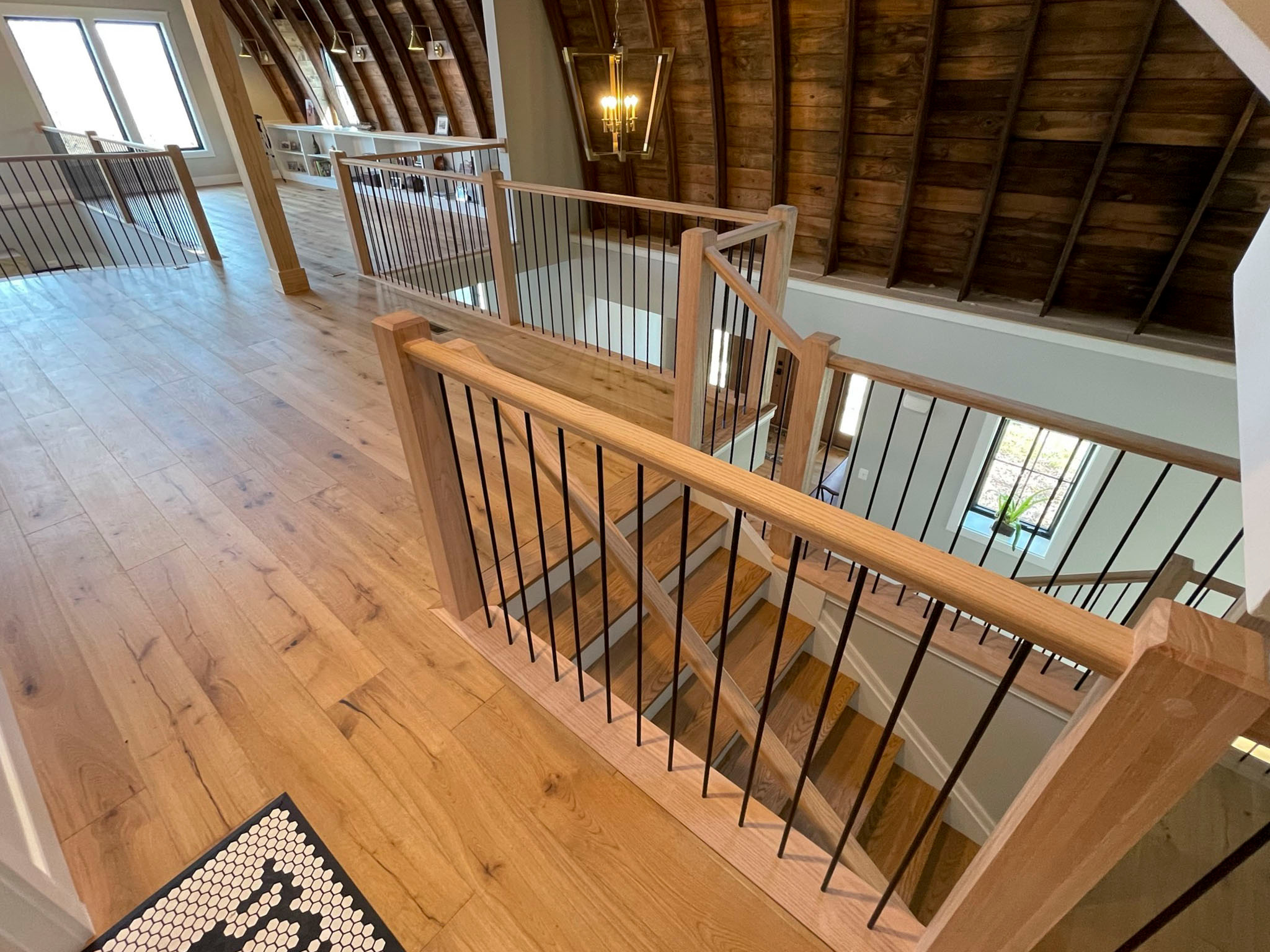 102_Straight-Freestanding Stairs/Landing in Barn Style Home, Leesburg VA 20175
