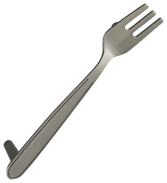 Utensil Fork 3 25 32 Centers Brushed Nickel Cabinet Pull Handle