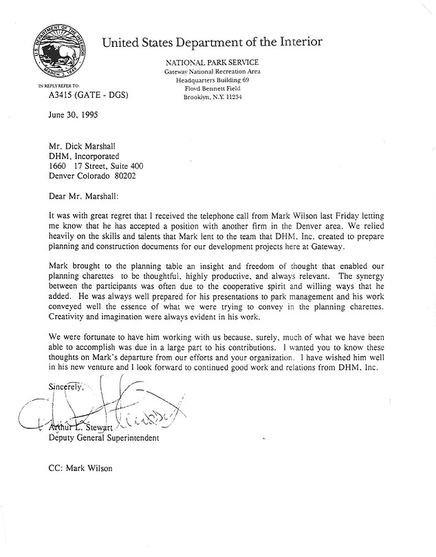 Letter of recommendation, text on the right