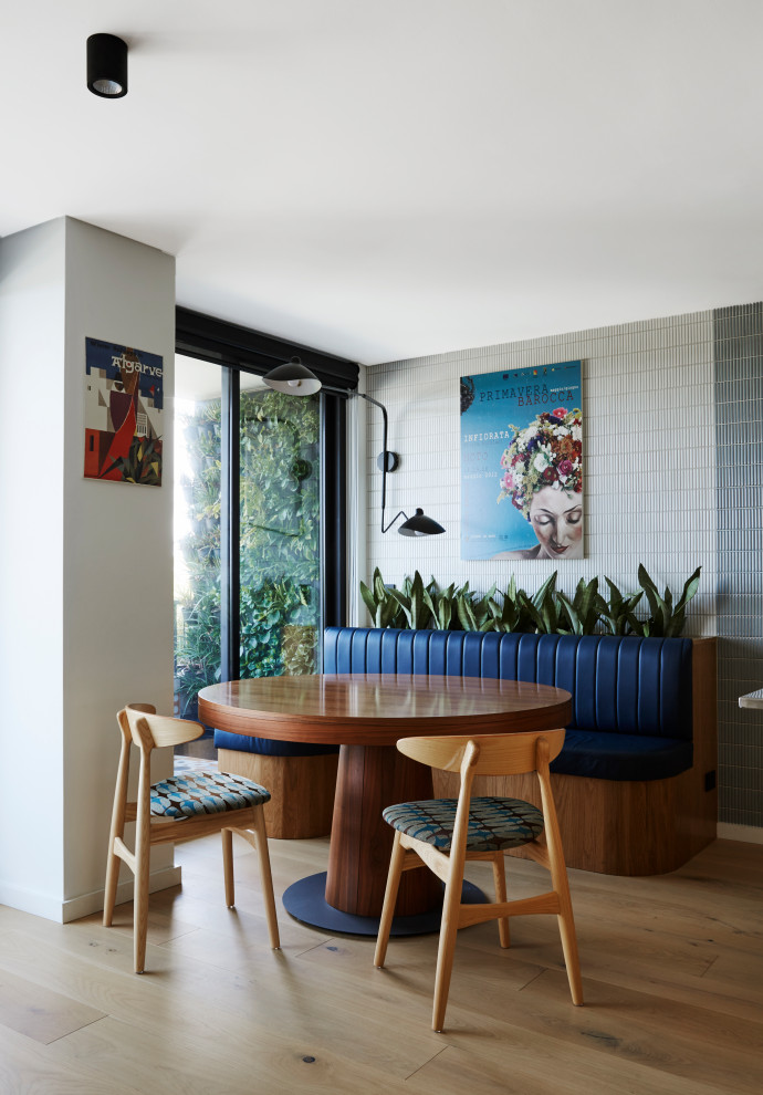 Photo of a midcentury dining room in Sydney.