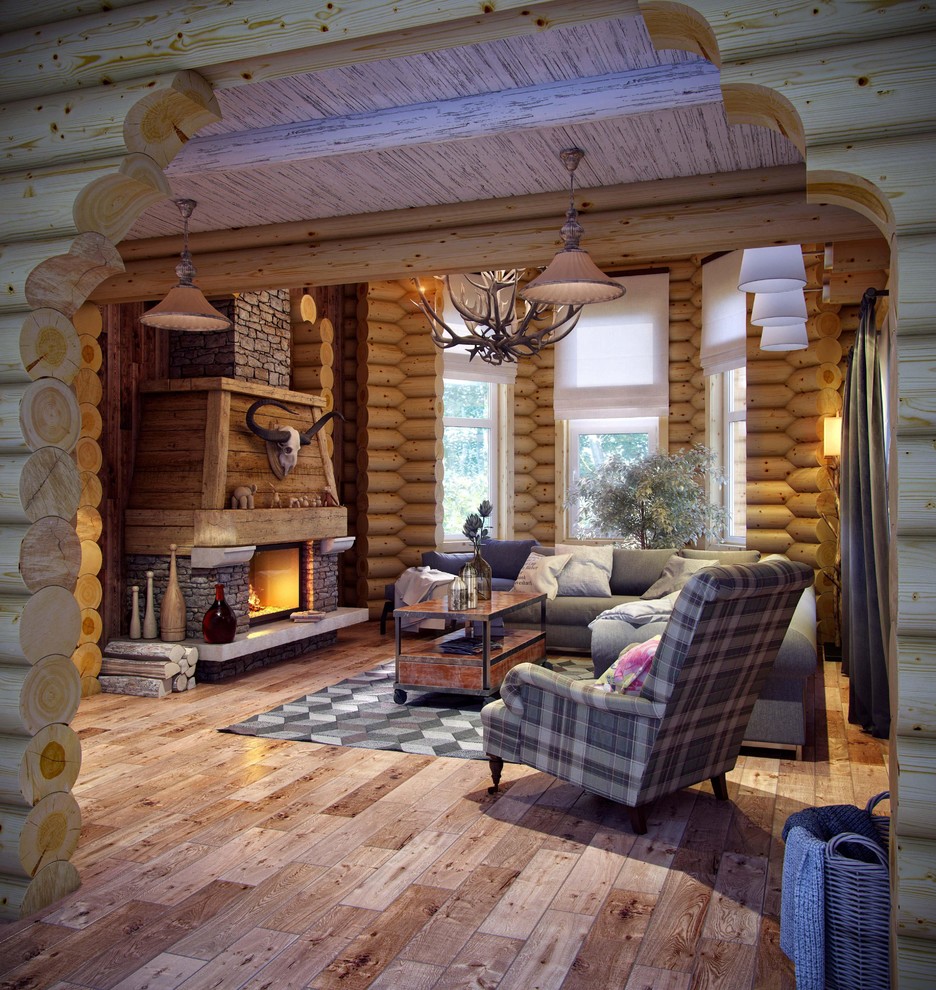 Интерьер загородного дома Ecostyle