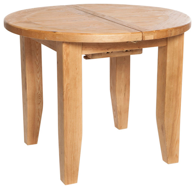 Small Aylesbury Round Oak Table - Dining Tables - by Simply Casa | Houzz UK