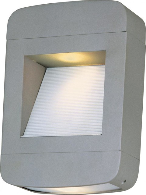 Two Light Frosted Glass Platinum Outdoor Wall Light