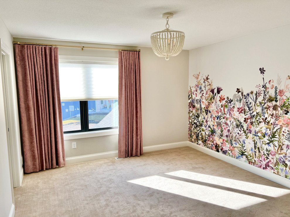 Velvet Fabric with Cartridge Pleated Drapery Panels